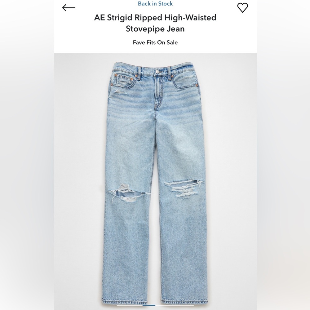 AE Strigid stovepipe jeans 10/regular